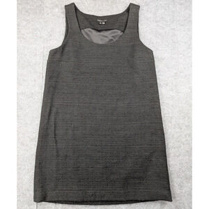 Theory Shift Dress Womens 12 Tweed Black Alpaca Career Old Money LBD Capsule